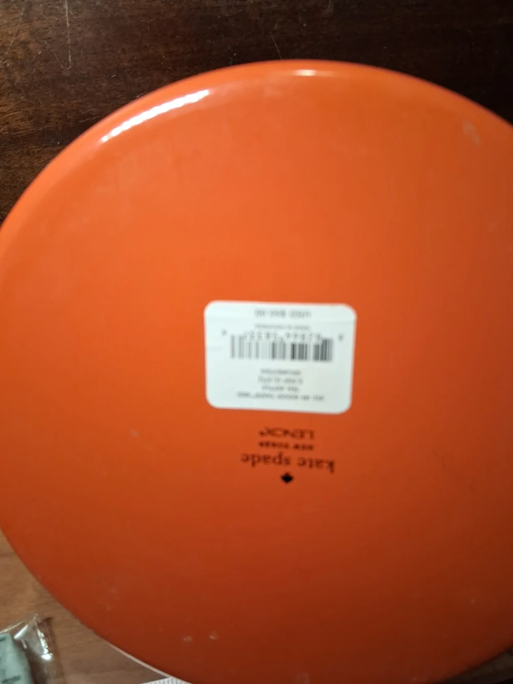 kate spade Orange Enamel Whistling Tea Kettle with Stainless Accents